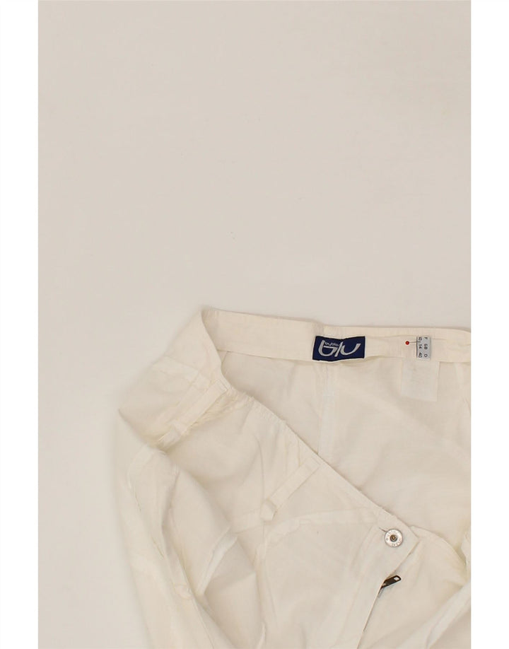 BYBLOS Womens Bootcut Casual Trousers UK 14 Medium W30 L31 White Vintage Byblos and Second-Hand Byblos from Messina Hembry 