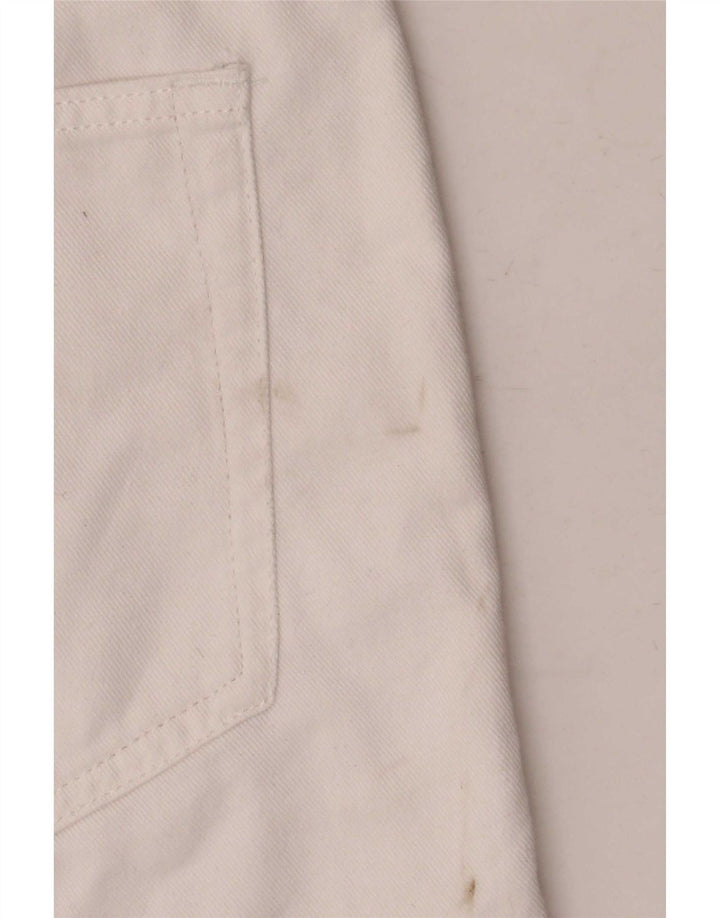 Marks & Spencer Dame Bermuda Denim Shorts UK 16 Large W34 White Bomuld
