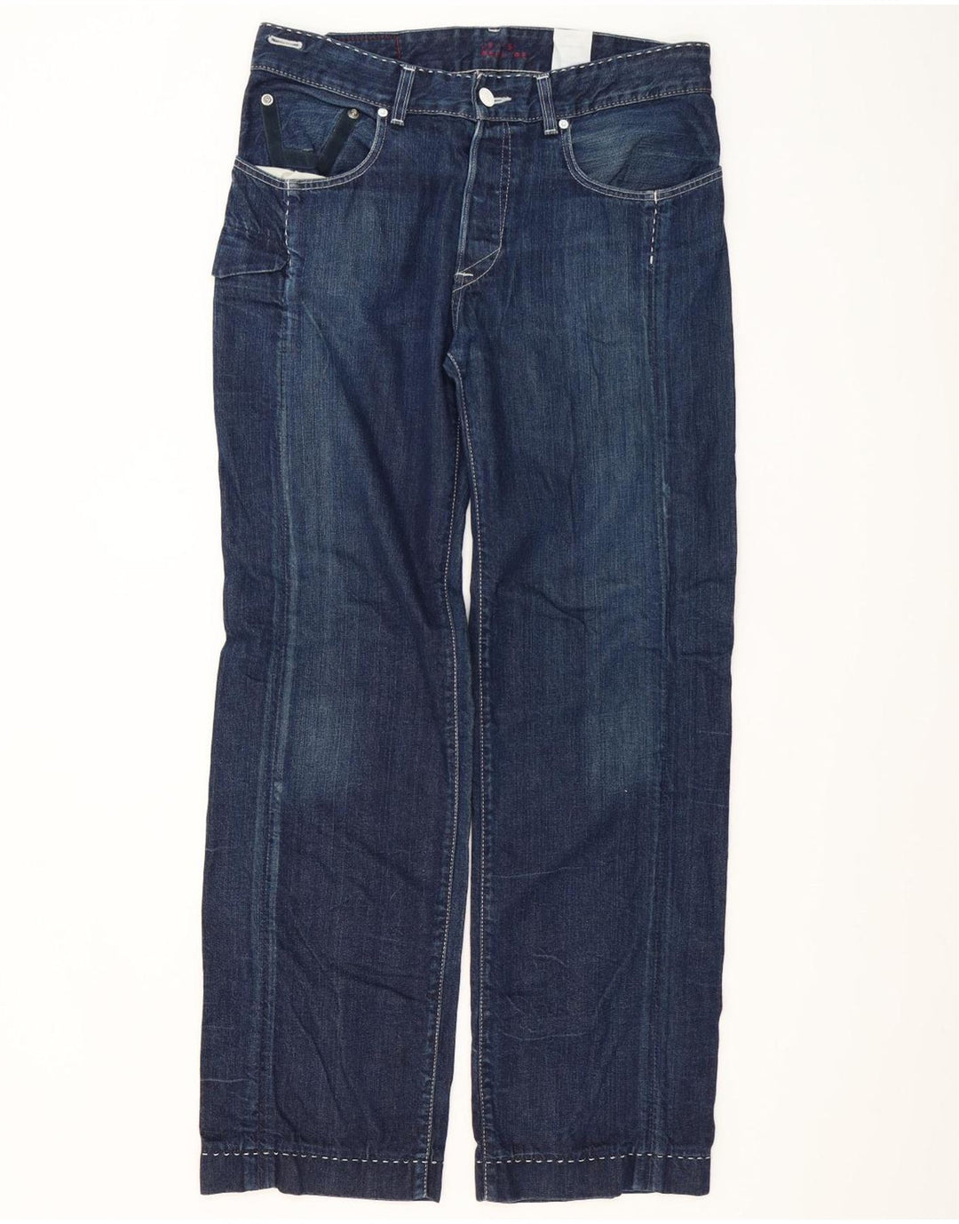 Levi's Straight Jeans til mænd W34 L34 Marineblå bomuld