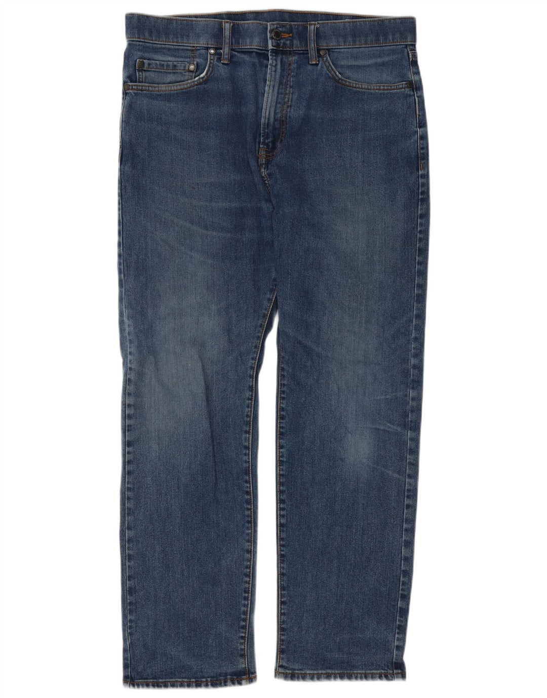 Zara Herre Regular Straight Jeans W34 L29 Blå Bomuld