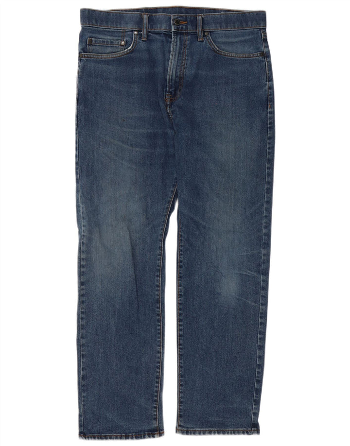 Zara Herre Regular Straight Jeans W34 L29 Blå Bomuld