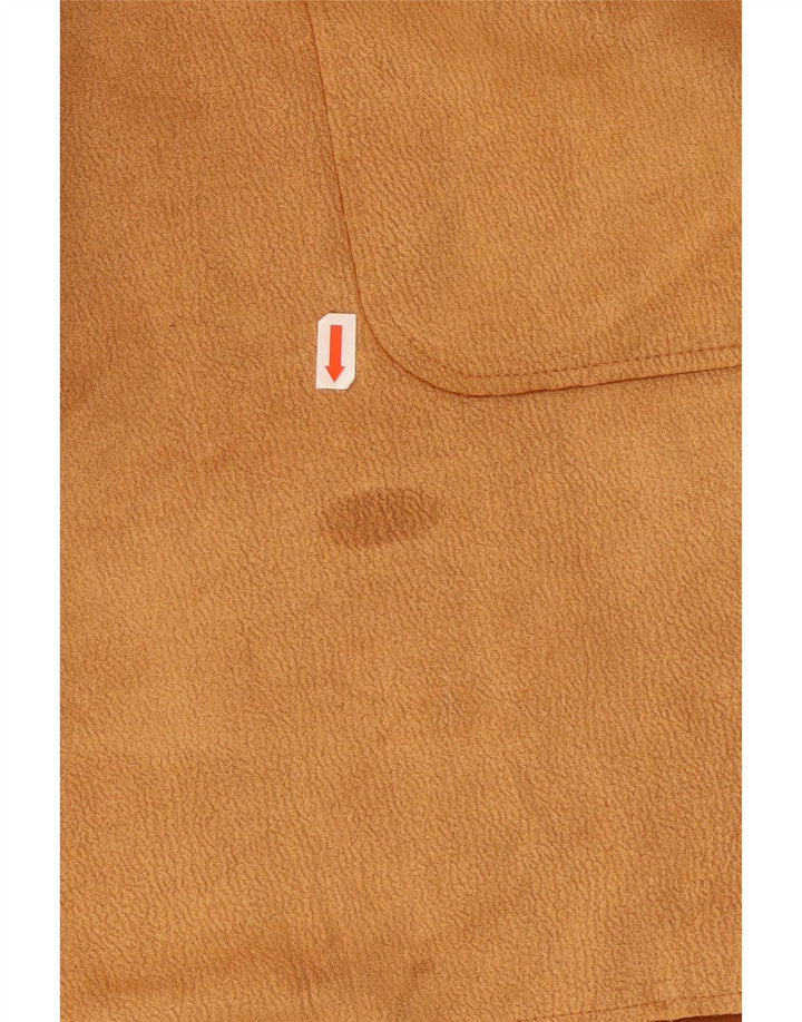 Zara Womens Longline Cardigan Sweater UK 16 Large Brown Polyester