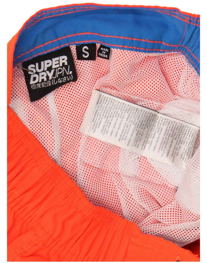 SUPERDRY Grafiske badeshorts til mænd Lille orange polyester