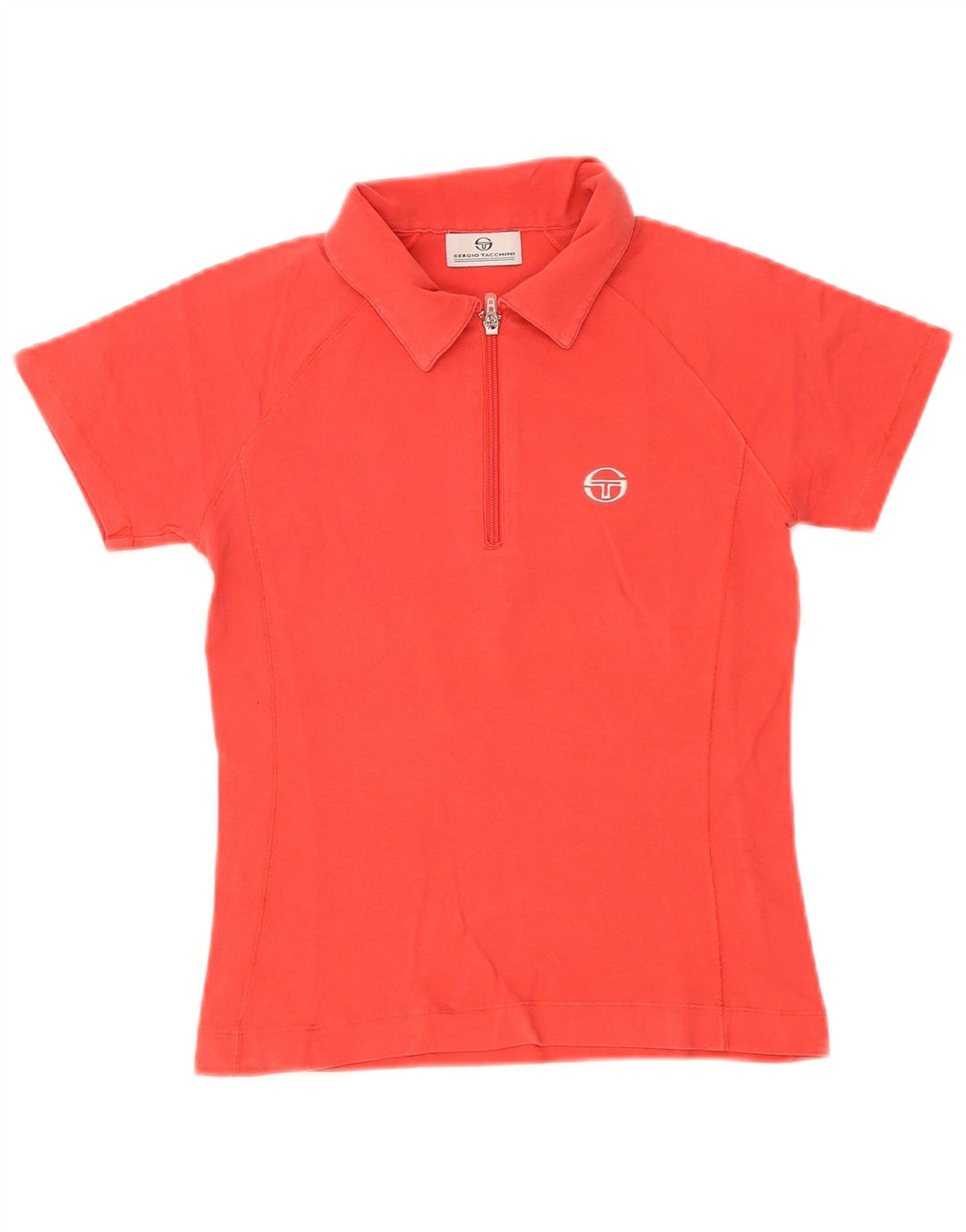Sergio Tacchini Dame Polo Shirt UK 12 Medium Rød Bomuld