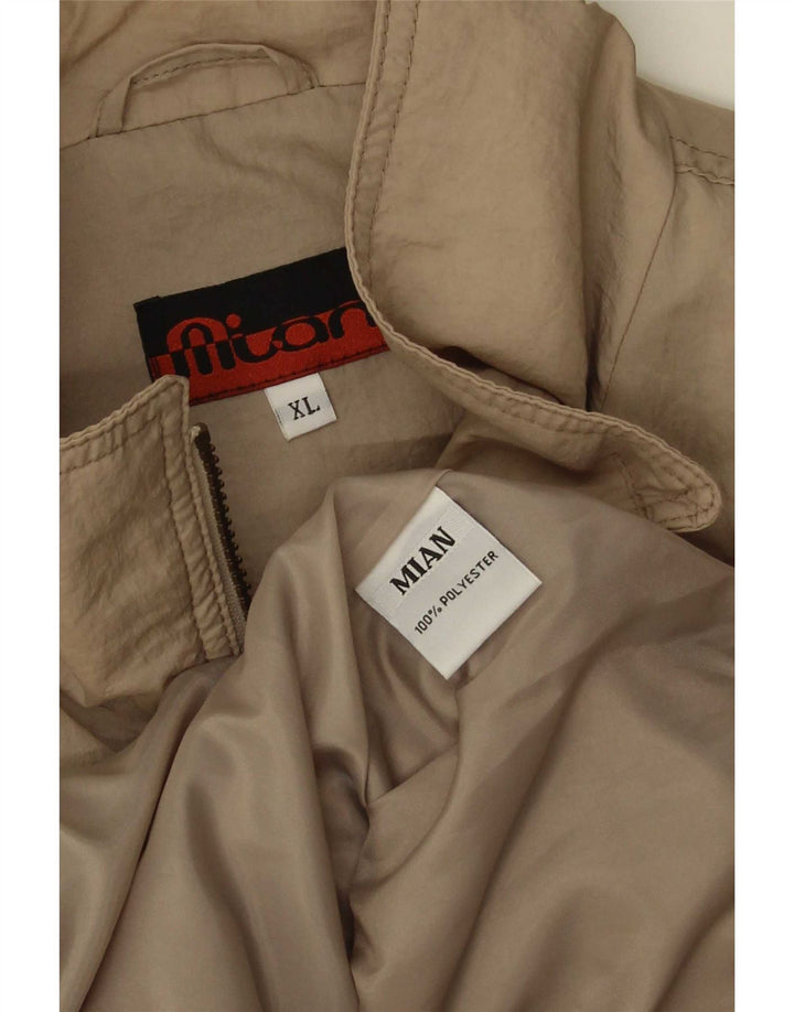 Vintage bomberjakke til mænd UK 42 XL Beige Polyester