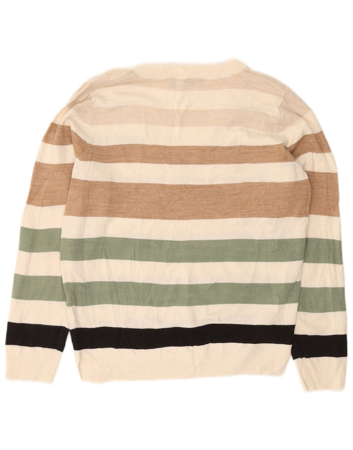 Marks & Spencer Herre V-hals trøje Sweater Lille flerfarvet stribet