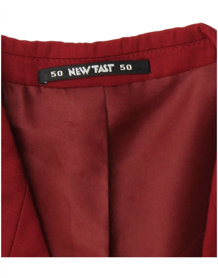 NYHURTIGT Herre Dobbeltradet Blazerjakke EU 50 Large Burgundy