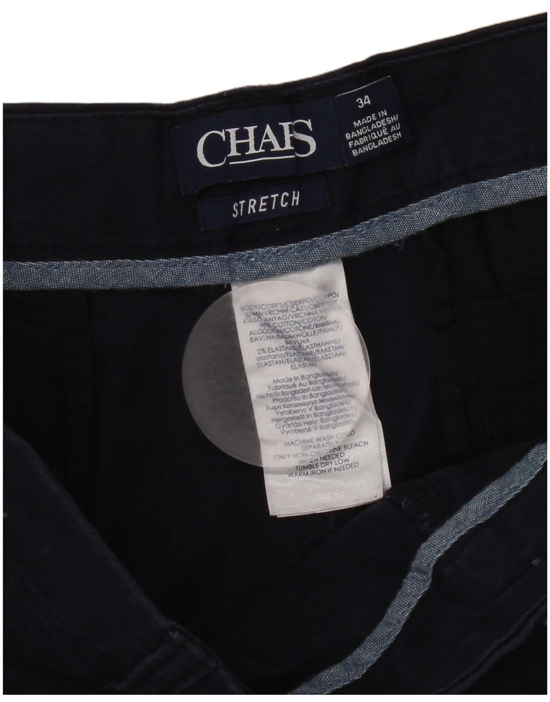 Chaps Herre Chino Shorts W34 Stor Marineblå Bomuld
