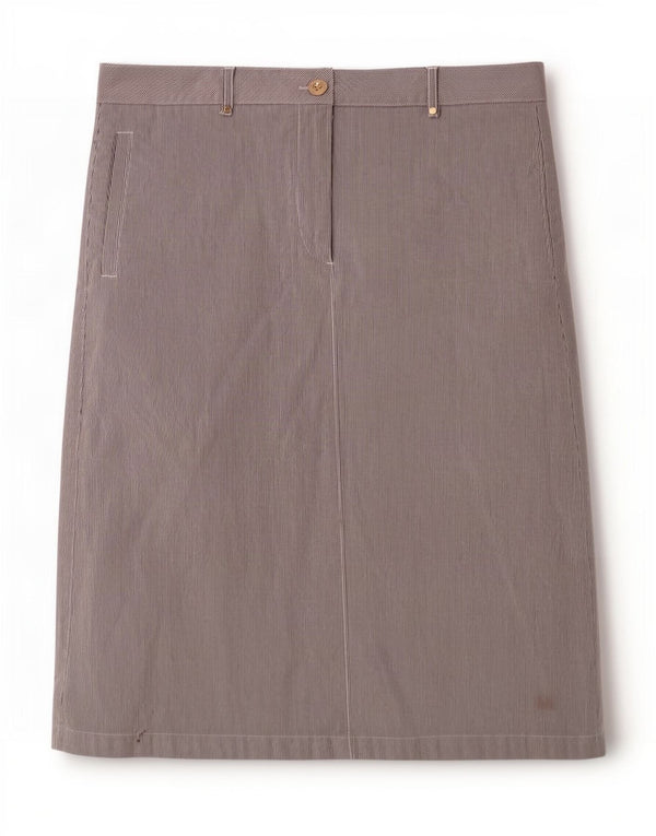 Marks & Spencer lige nederdel til kvinder UK 18 XL W34 Marineblå nålestribe