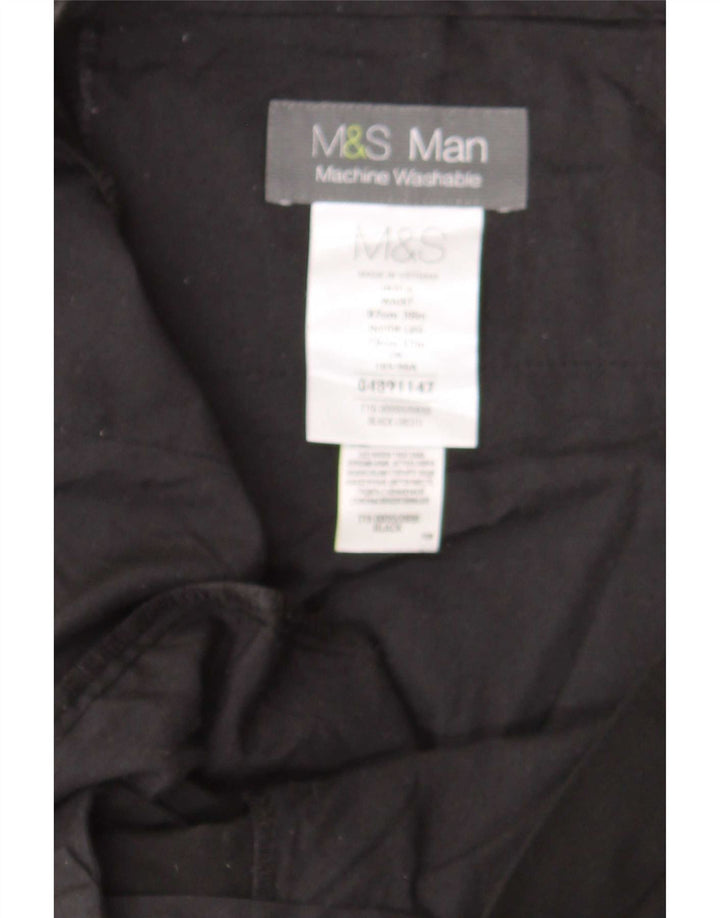 Marks & Spencer Straight Suit Bukser til mænd W39 L31 Sort polyester