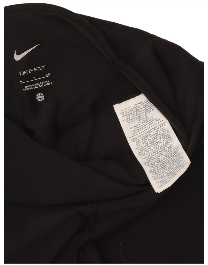 Nike Dame Dri Fit Leggings UK 8 Small Black Polyester