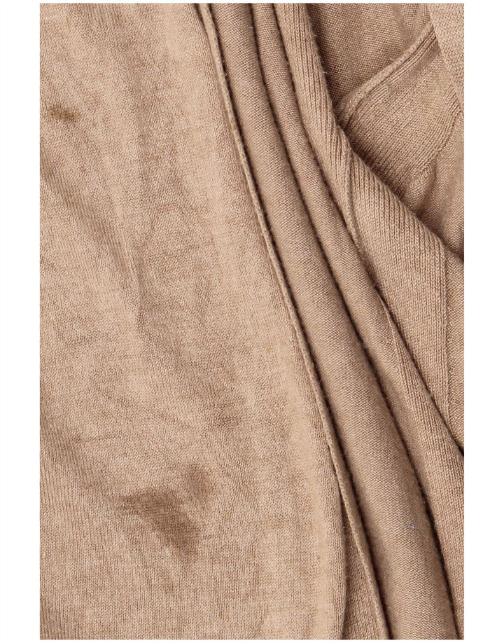Marks & Spencer Dame Longline Åben Cardigan Sweater UK 16 Large Beige