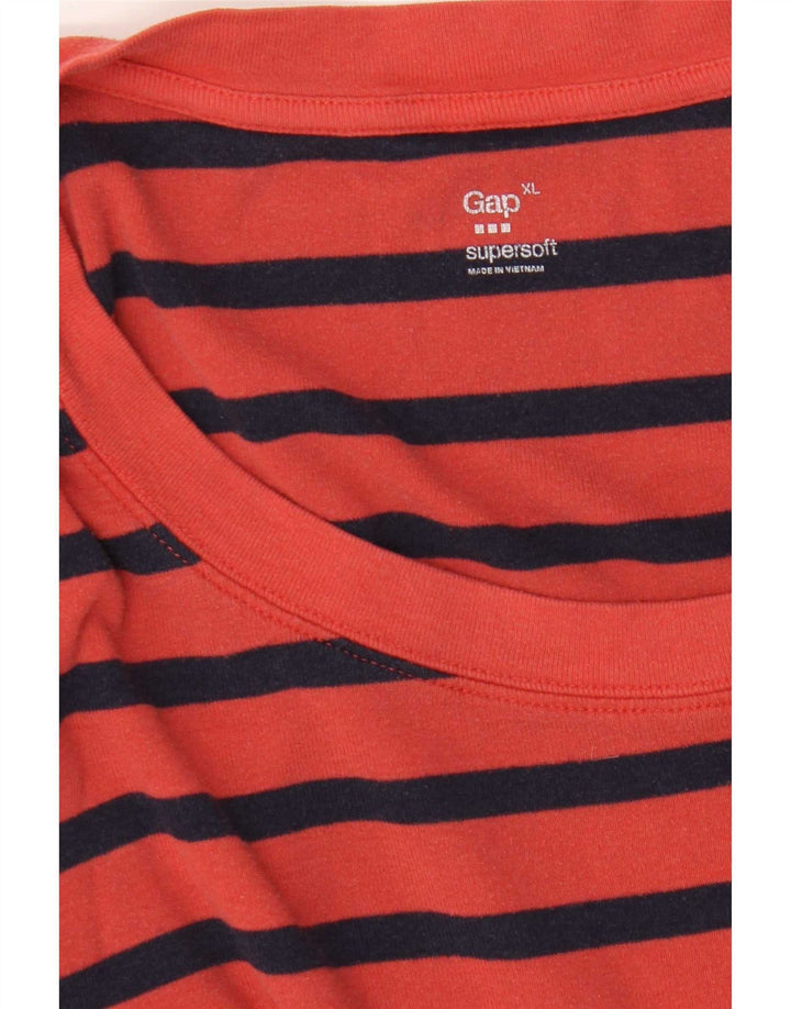 Gap Dame Top Langærmet UK 18 XL Rød Stribet