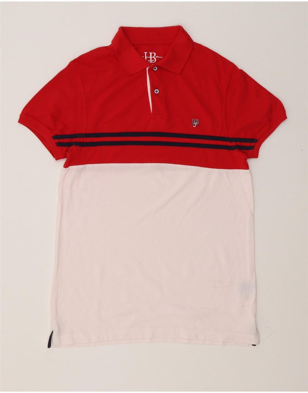 Harmont & Blaine Polo Shirt til mænd, stor rød farveblok bomuld