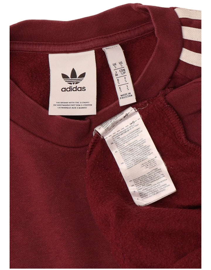 Adidas Sweatshirt til mænd, lille Bourgogne bomuld