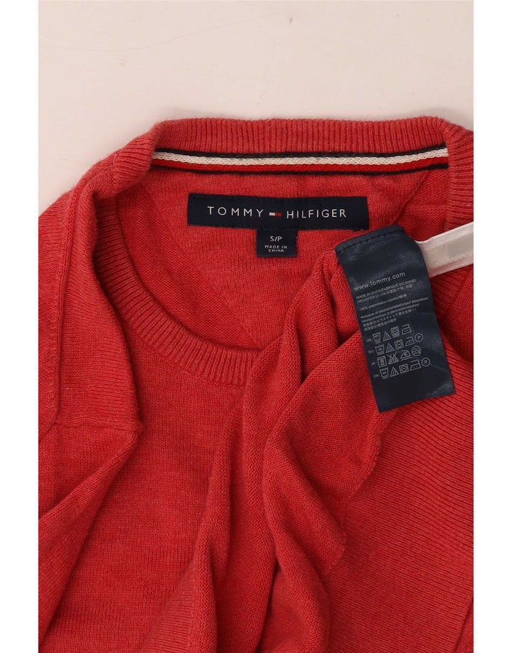 Tommy Hilfiger Herre sweater med rund hals, lille rød bomuld