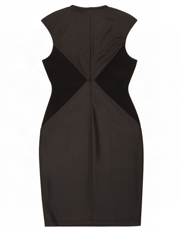Guess Womens Sleeveless Sheath Dress UK 12 Medium Black Colourblock