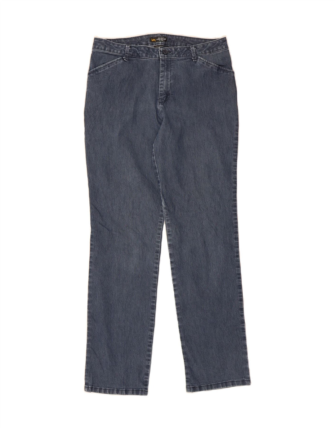 LEE Womens Mid Rise Straight Jeans US 10 Large W34 L32 Navy Blue Vintage Lee and Second-Hand Lee from Messina Hembry 