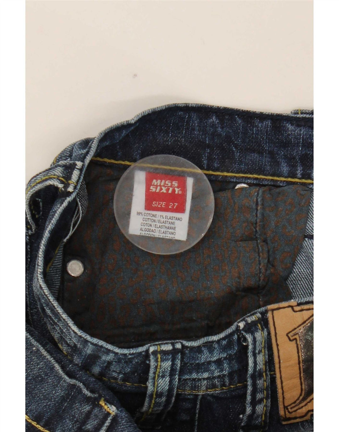 Miss Sixty Womens Slim Jeans W27 L30 Blå Bomuld