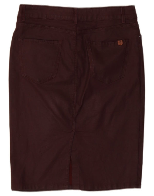 Massimo Dutti kvinders blyantnederdel W28 Medium Bourgogne bomuld