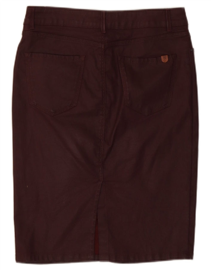 Massimo Dutti kvinders blyantnederdel W28 Medium Bourgogne bomuld
