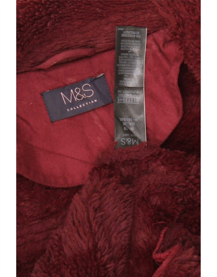 Marks & Spencer Sherpajakke til kvinder UK 10 Small Bourgogne Polyester