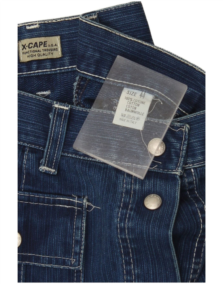 X-CAPE Dame Højtaljet Denim Maxi Nederdel IT 44 Medium W26 Blå Bomuld