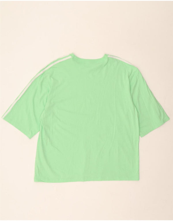Adidas Grafisk T-shirt top til kvinder DK 12/14 Medium Grøn bomuld