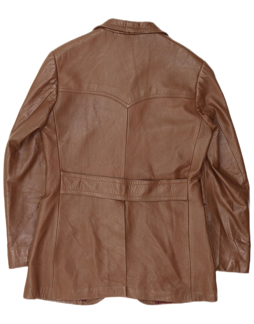 Vintage herre 3 knap læder blazerjakke EU 50 Stor brun ruskind