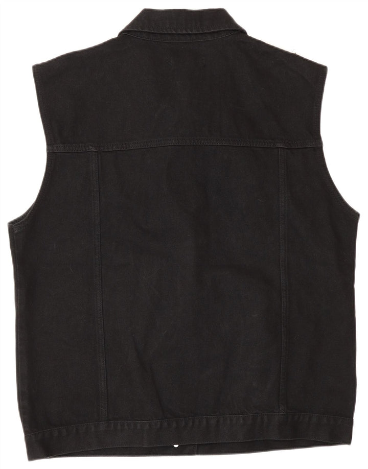 Oasis Dame Denim Gilet UK 16 Large Black Bomuld