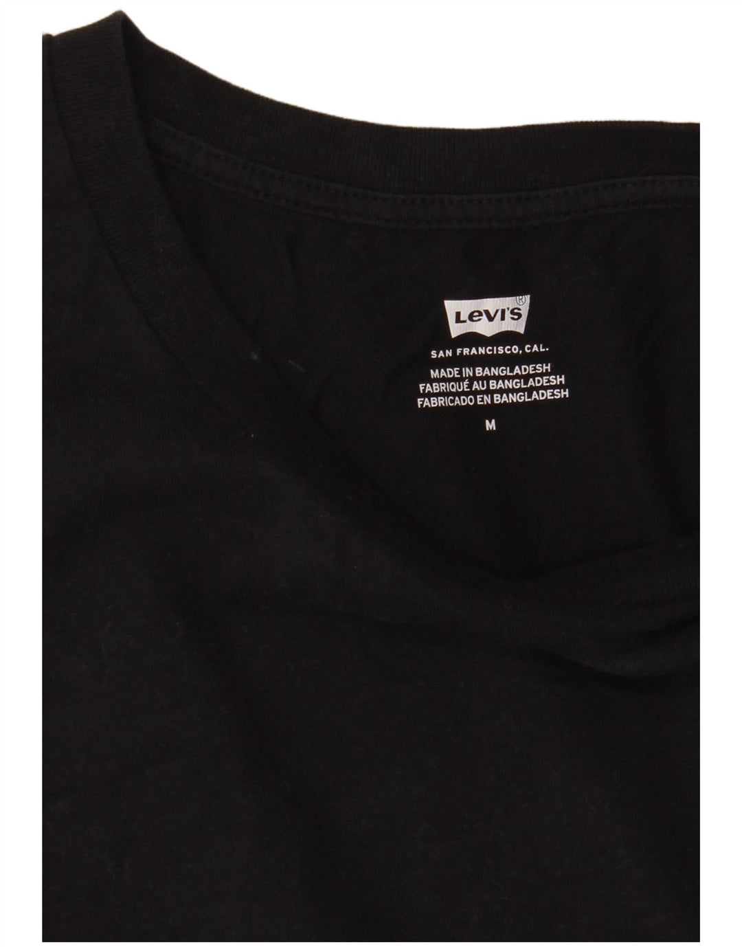 LEVI'S T-shirt top til kvinder UK 14 Medium Sort