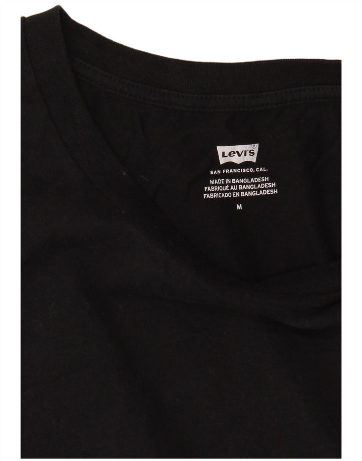 LEVI'S T-shirt top til kvinder UK 14 Medium Sort
