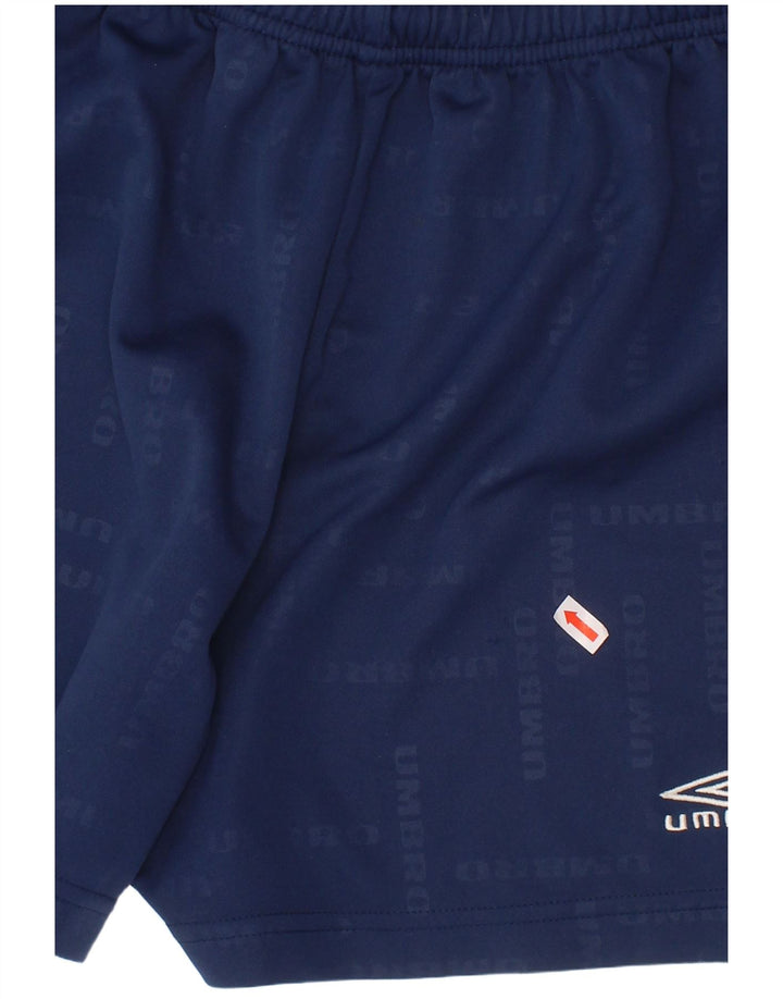 UMBRO Grafiske sportsshorts til drenge 13-14 år marineblå polyester