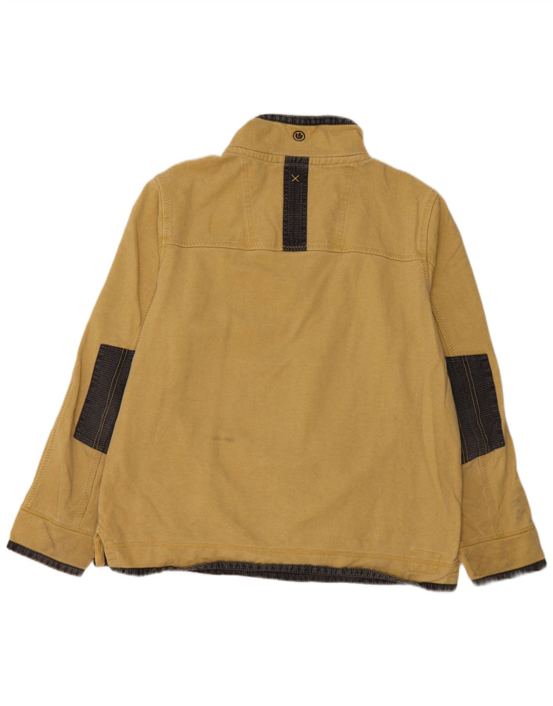 FAT FACE Herre lynlås-sweatshirt Jumper Stor gul Colourblock Bomuld