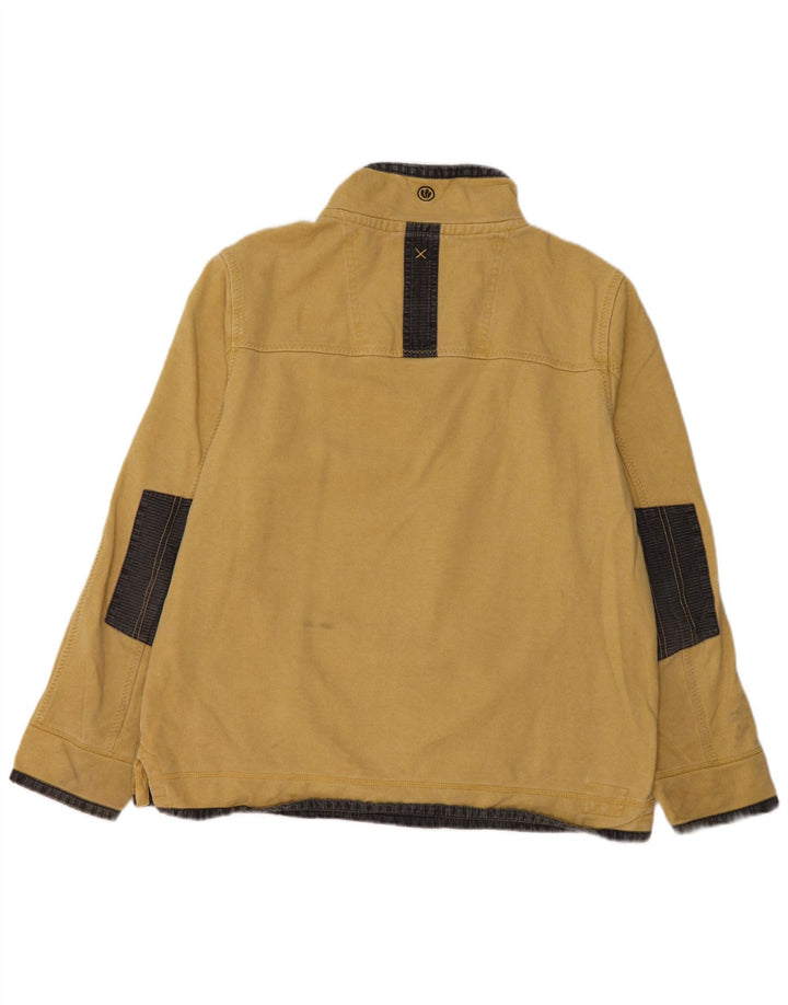 FAT FACE Herre lynlås-sweatshirt Jumper Stor gul Colourblock Bomuld