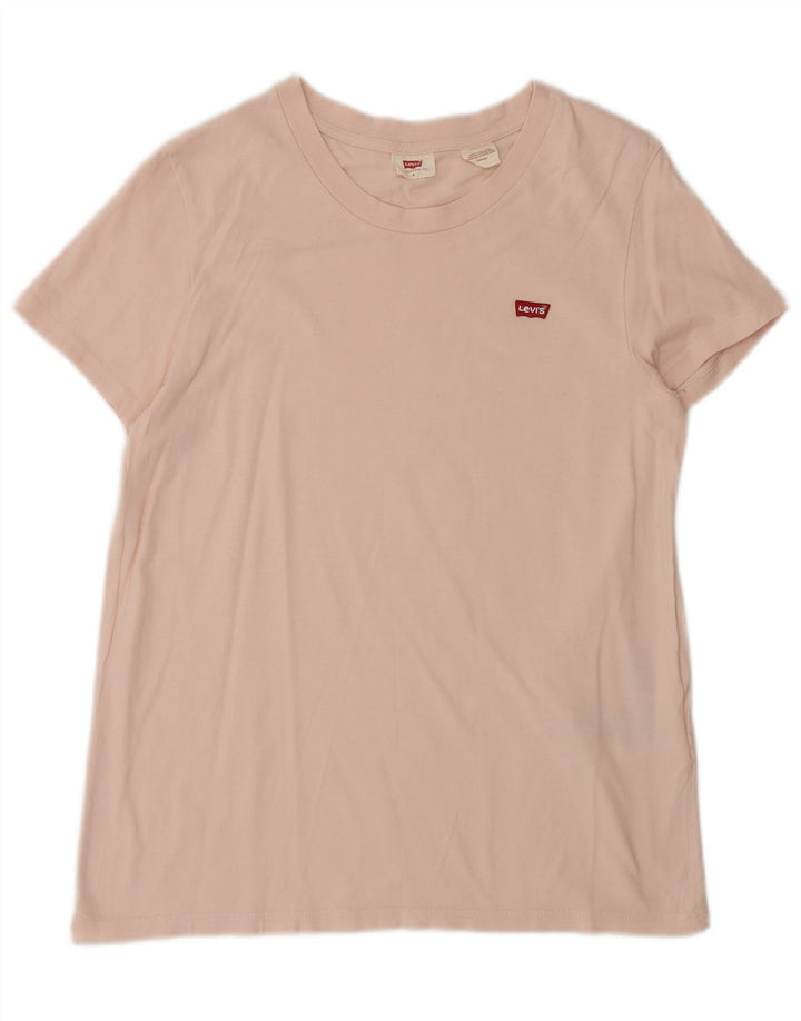 Levi's Dame T-Shirt Top UK 10 Lille Pink Bomuld