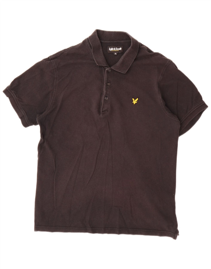 Lyle & Scott herre poloshirt XL sort bomuld
