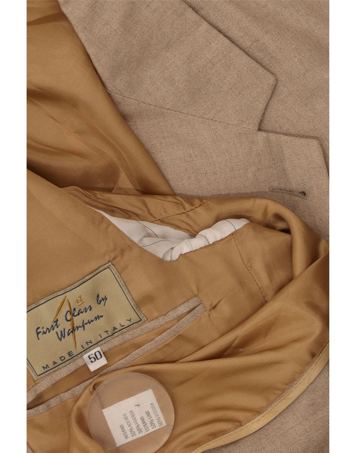 Wampum Herre 2-knaps blazerjakke IT 50 Large Beige Linned