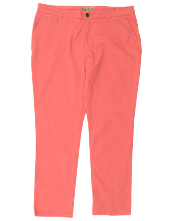 Fat Face Womens Slim Chino Trousers UK 18 XL W36 L29 Pink Cotton