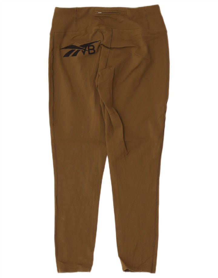 REEBOK Grafiske Leggings til kvinder UK 10 Small Khaki Nylon
