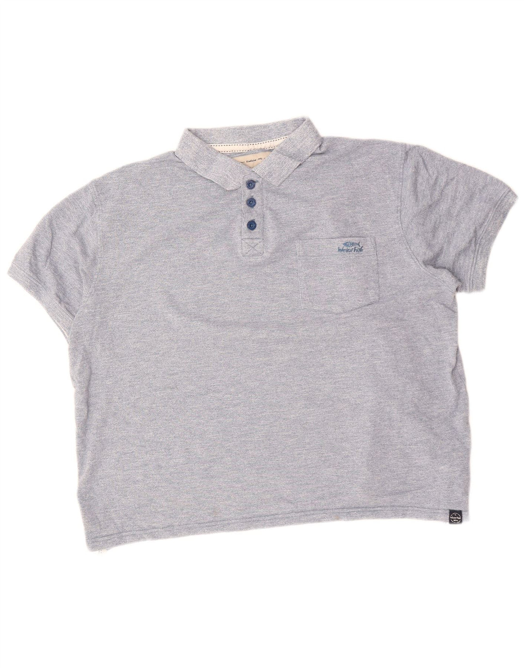 WEIRD FISH Herre poloskjorte 2XL Blå Bomuld