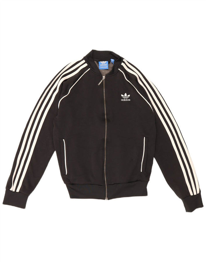 Adidas træningsdragt topjakke til kvinder UK 14 Medium Sort Polyester