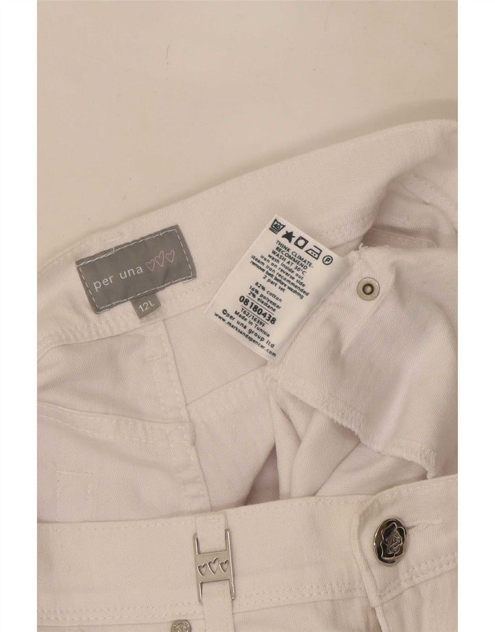 Marks & Spencer Dame Per Una Bootcut Jeans UK 12 Medium W30 L32 White