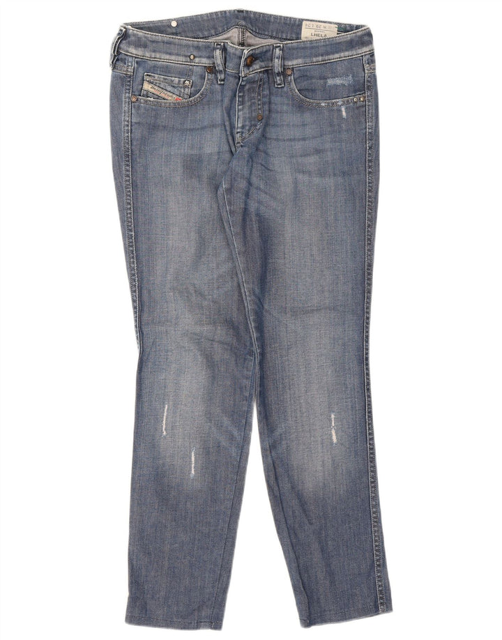 Diesel Dame Lhela Distressed Slim Jeans W29 L28 Blå Bomuld
