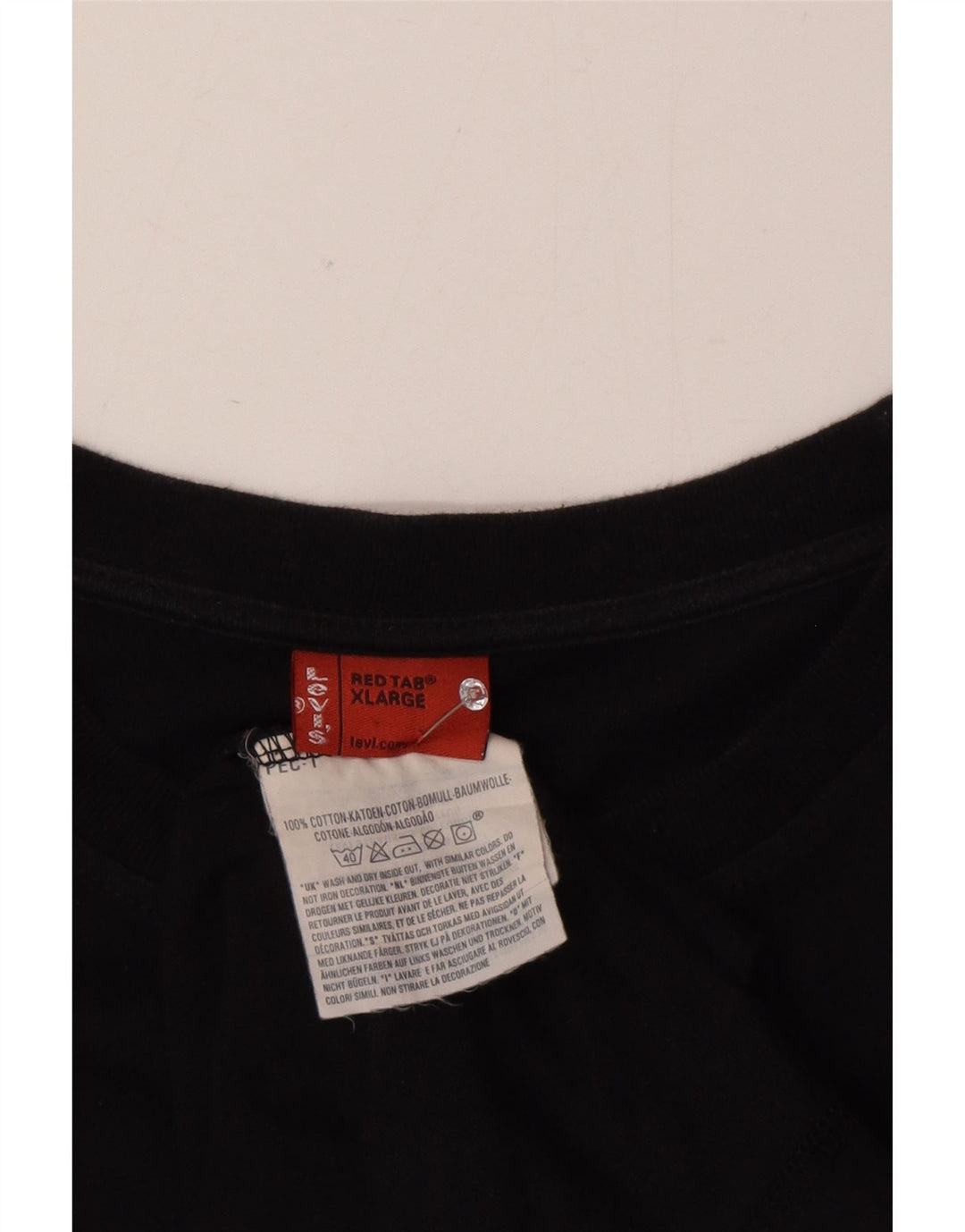 Levi's Herre Top Langærmet XL Sort Bomuld
