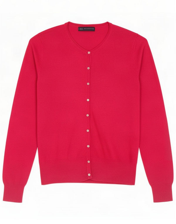 Marks & Spencer Dame Cardigan Sweater UK 14 Medium Pink