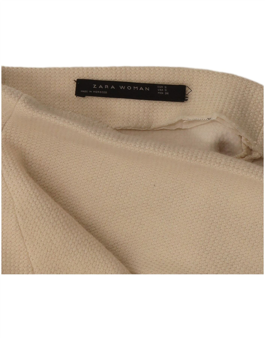 Zara Damestrik A-Line nederdel Small W26 Beige