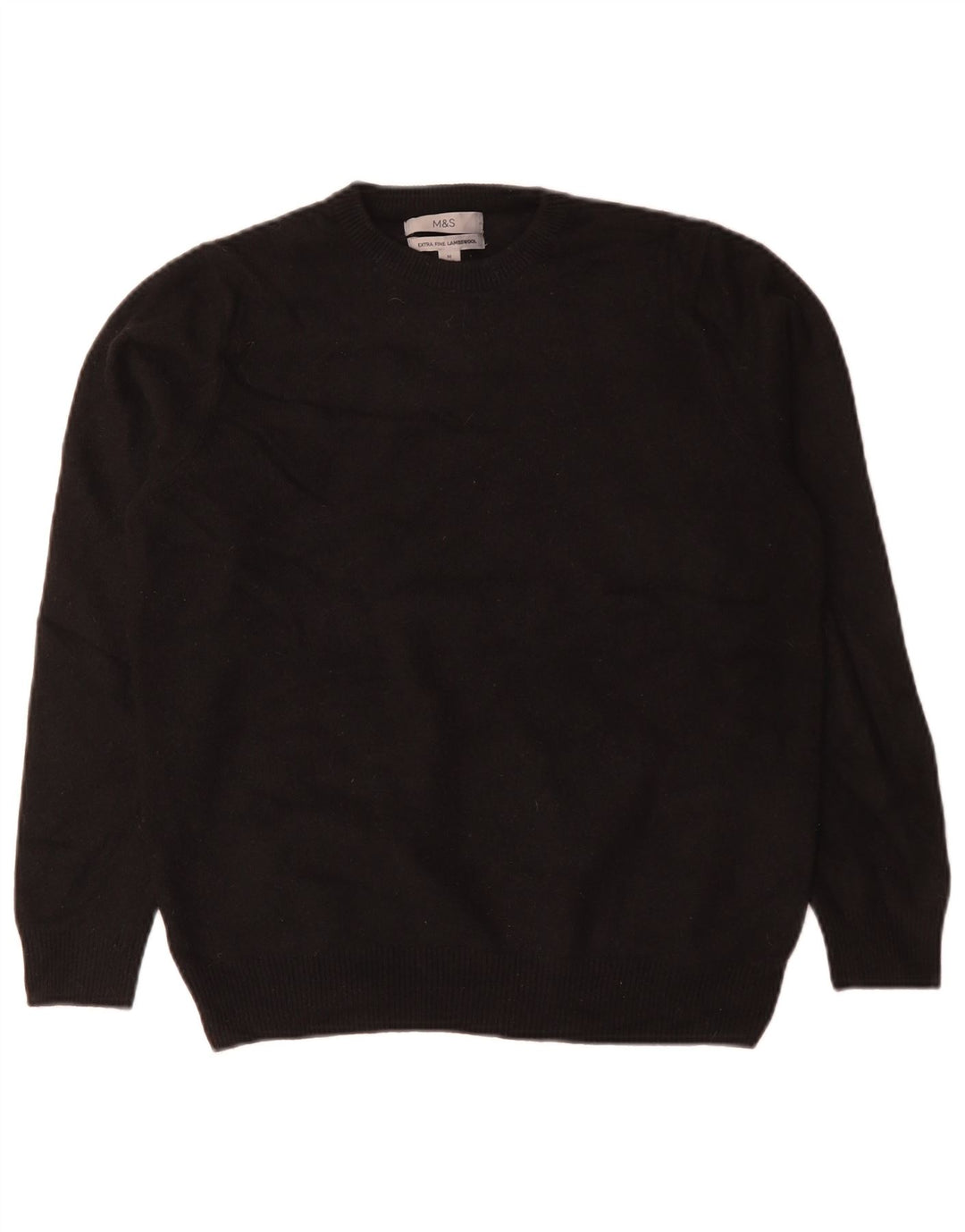 Marks & Spencer Dame sweater med rund hals DK 12 Medium Sort