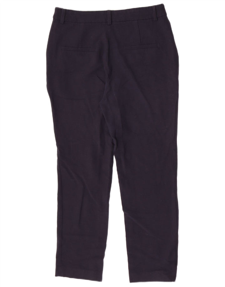 Massimo Dutti Dame Slim Suit Bukser EU 40 Medium W30 L27 Marineblå Uld