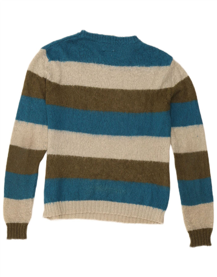 Diesel Herre Boat Neck Jumper Sweater Lille Flerfarvet Stribet Akryl